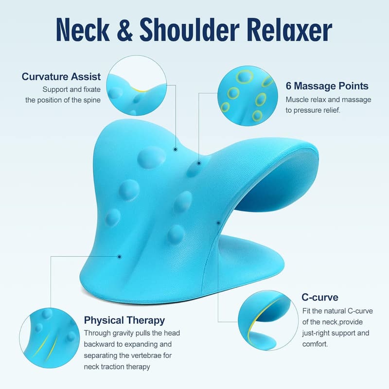 Neck and Shoulder Cervical Traction Pillow for Pain Relief