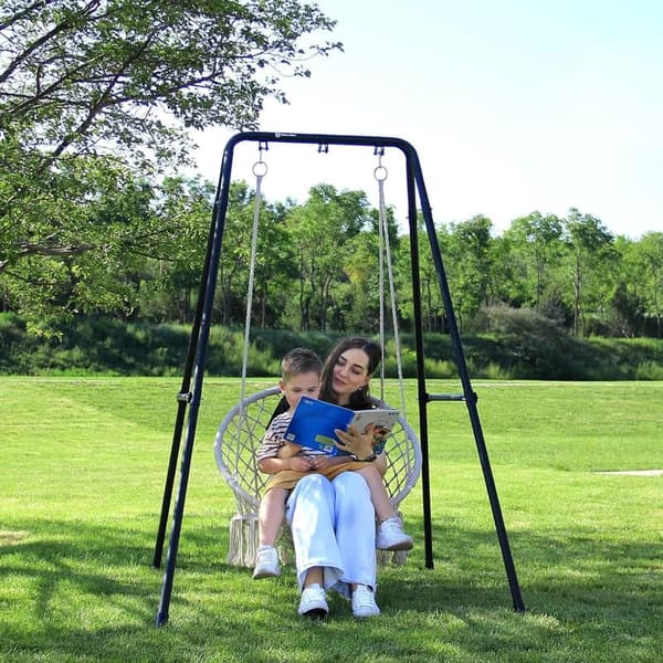 Heavy-Duty Steel Hammock Chair Stand for Indoor/Outdoor Use