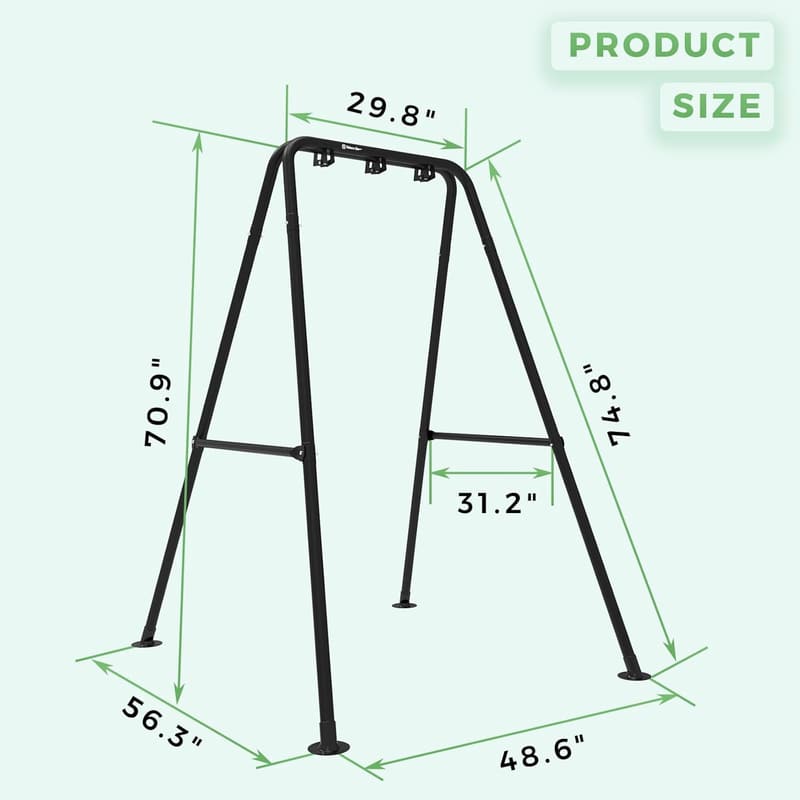Heavy-Duty Steel Hammock Chair Stand for Indoor/Outdoor Use
