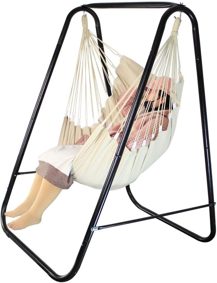 Heavy-Duty Hammock Chair Stand for Indoor/Outdoor Use