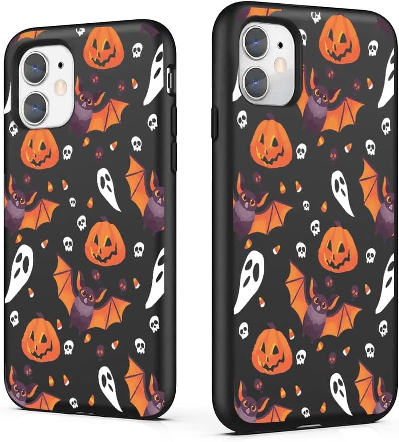 Halloween Pumpkin Bats Shockproof Case for iPhone 11