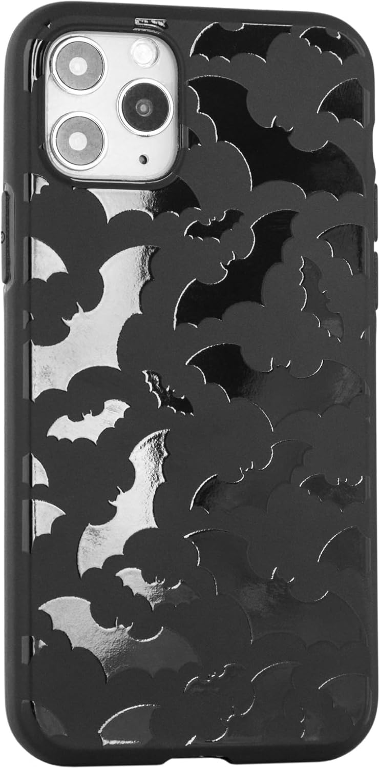 Halloween Matte Black iPhone 11 Case with Cute Bat Design