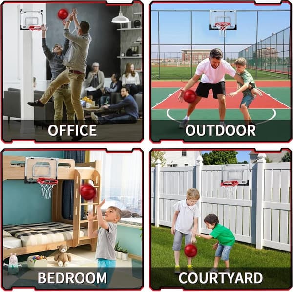 Indoor Mini Basketball Hoop - Over Door Kids' Basketball Goal