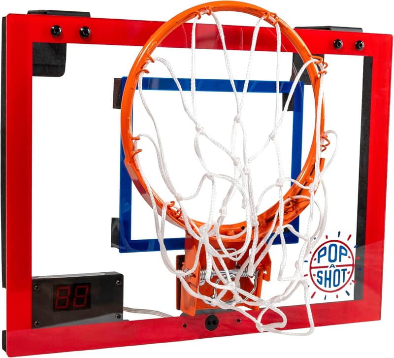 Over-the-Door Mini Basketball Hoop Set for Adults with 2 Balls