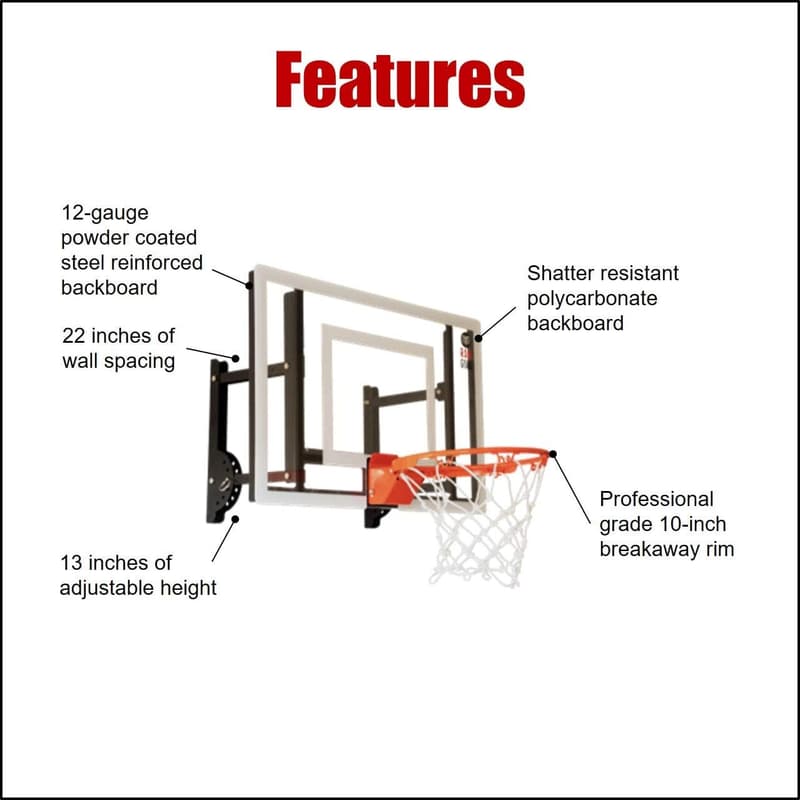 Adjustable Indoor Mini Basketball Hoop with 24