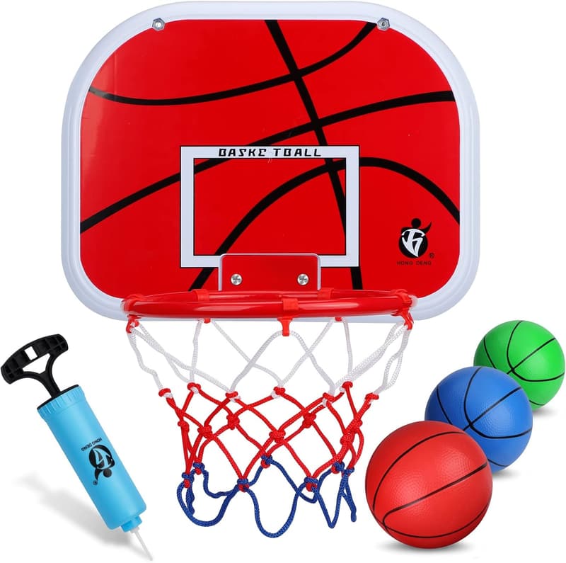 Indoor Basketball Hoop Set for Kids - Over Door Mini Goal