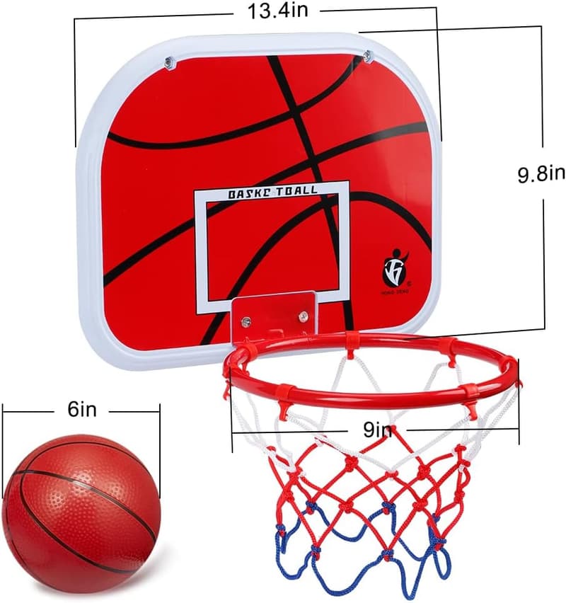Indoor Basketball Hoop Set for Kids - Over Door Mini Goal