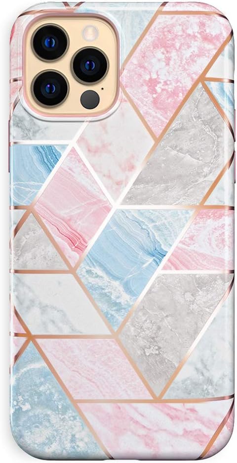 Geometric Marble Phone Case for iPhone 11 Pro Max - Women’s Protective