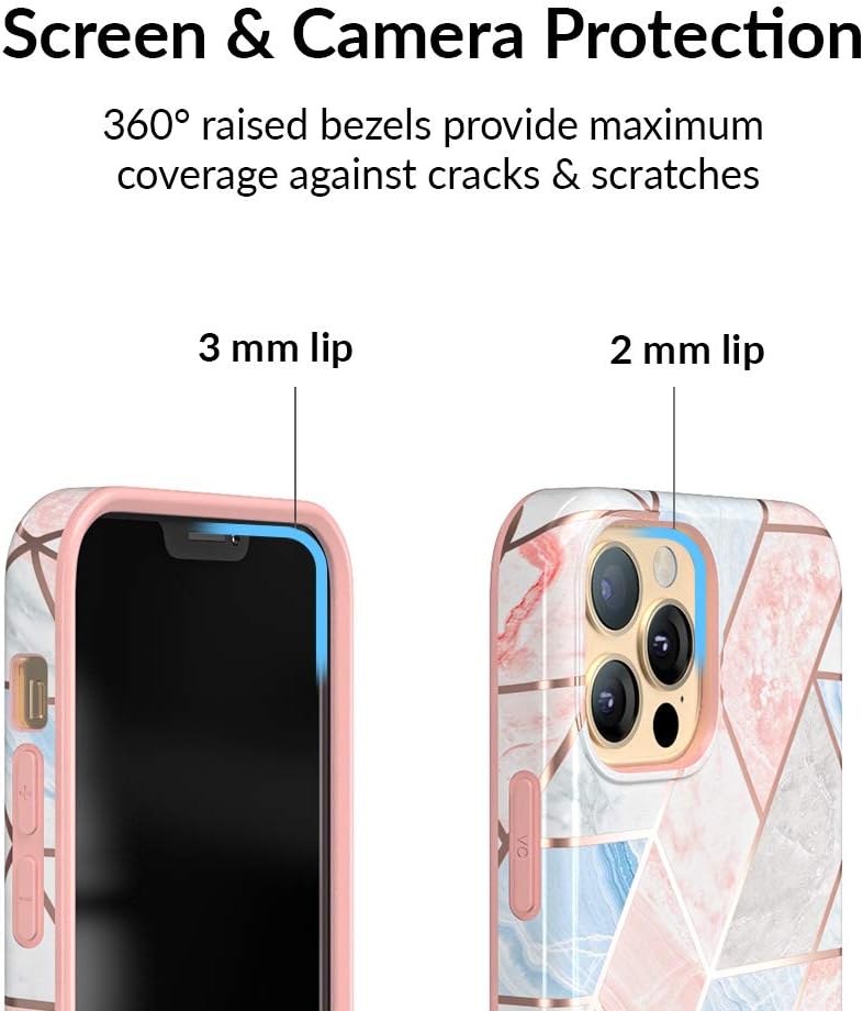 Geometric Marble Phone Case for iPhone 11 Pro Max - Women’s Protective
