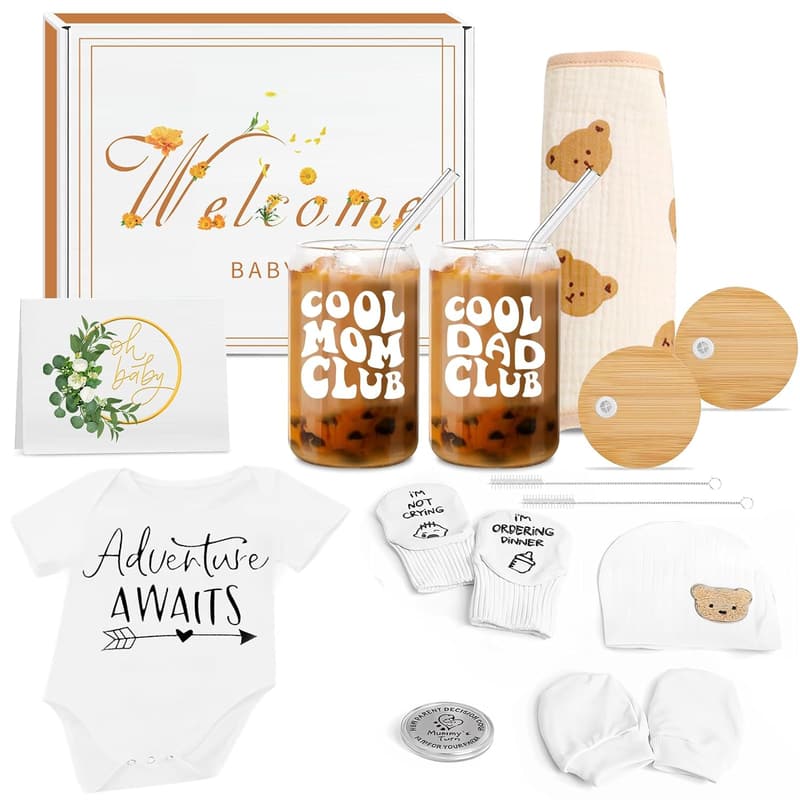 Gender Neutral Newborn Gift Set for Baby Shower & Parents-to-Be