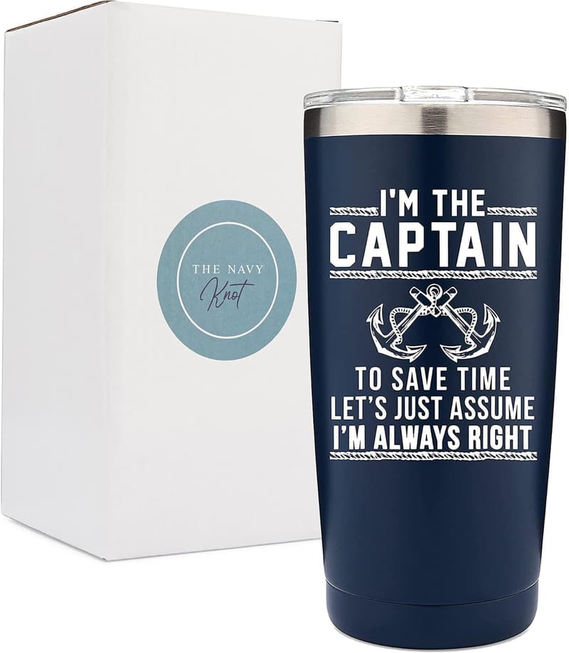 Stainless Steel 20 oz Tumbler for Boat Captains