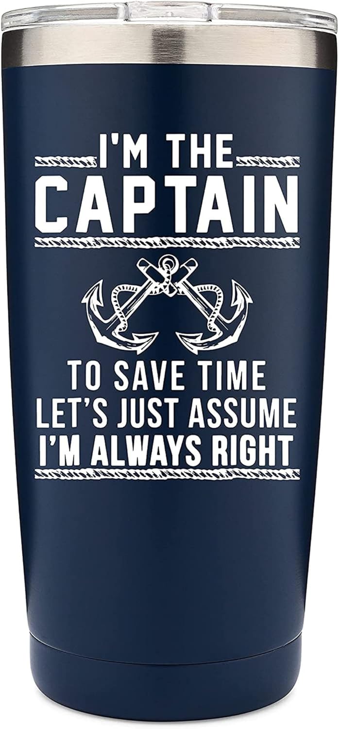 Stainless Steel 20 oz Tumbler for Boat Captains