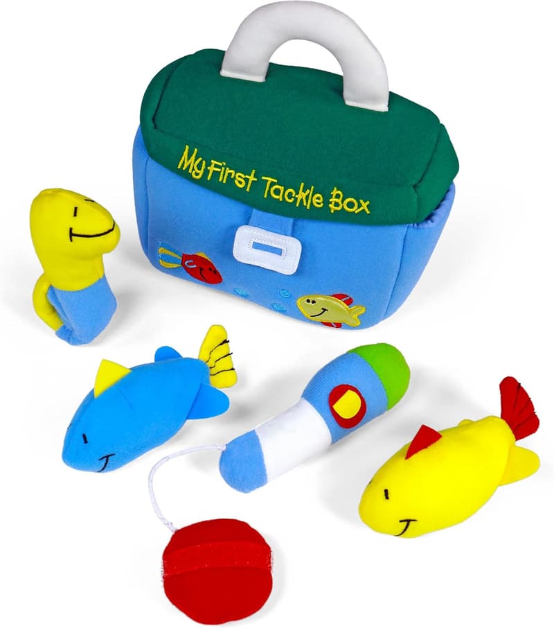 My First Tackle Box Plush Playset - 5-Piece Sensory Toy for Babies
