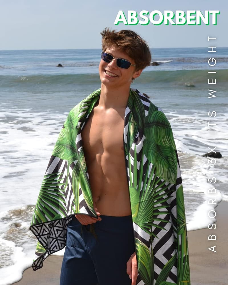 Oversized Sand-Free Microfiber Beach Towel – Quick Dry & Super Absorbent