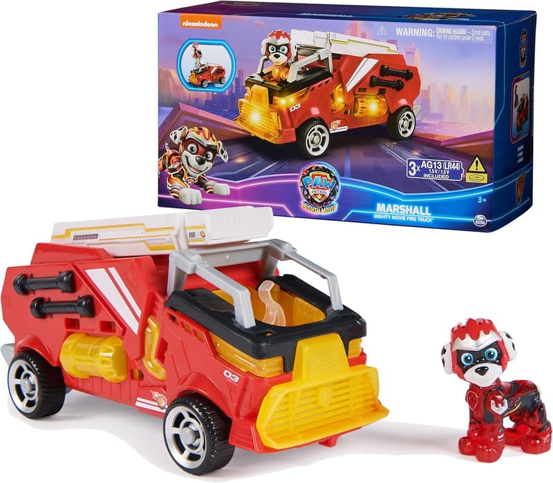 Paw Patrol Firetruck Toy with Marshall Action Figure, Lights & Sounds