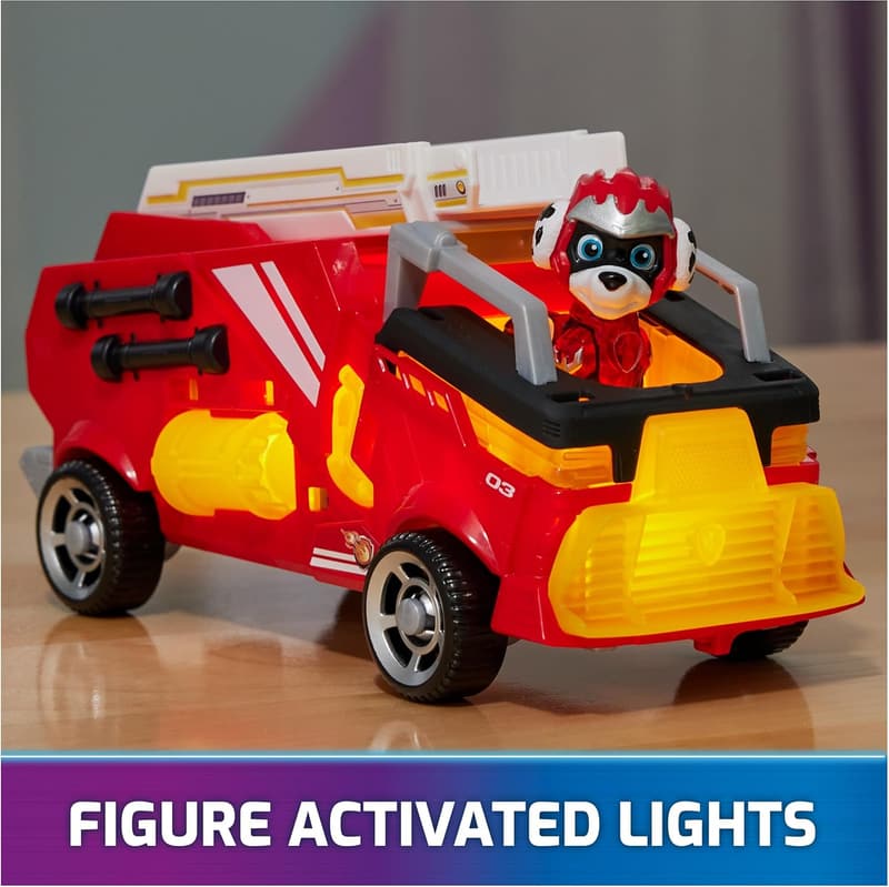 Paw Patrol Firetruck Toy with Marshall Action Figure, Lights & Sounds