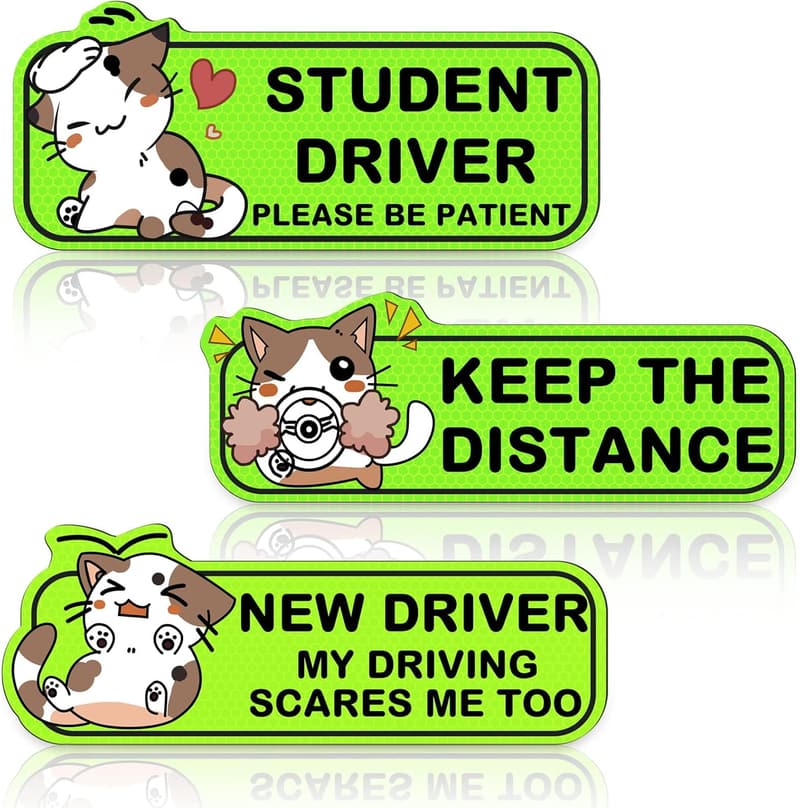 New Driver Car Magnet - 9 Inch Reflective Caution Sign