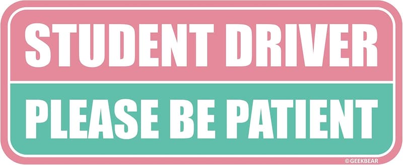 Student Driver Car Magnet - Reflective, Weather-Resistant 8.7x3.5 in