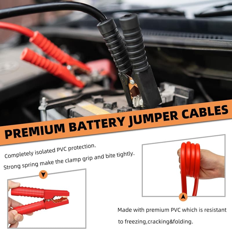 Emergency Roadside Kit with Jumper Cables & Safety Tools