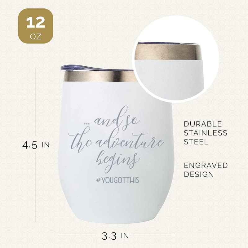 Congratulations Gift - 12oz Stainless Steel Tumbler for Women
