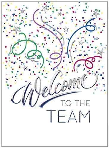 Fun Confetti Employee Welcome Cards with Envelopes (25 Pack)