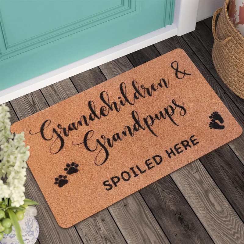 Personalized Doormat for Grandpa & Grandma - Father's Day Gift
