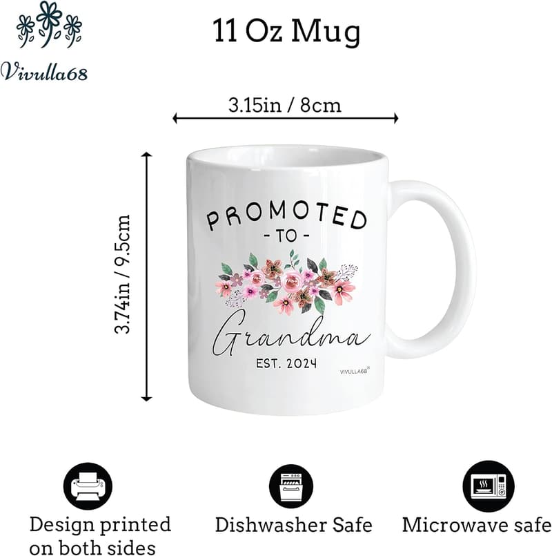 First Christmas as Grandparents Mug Est 2024