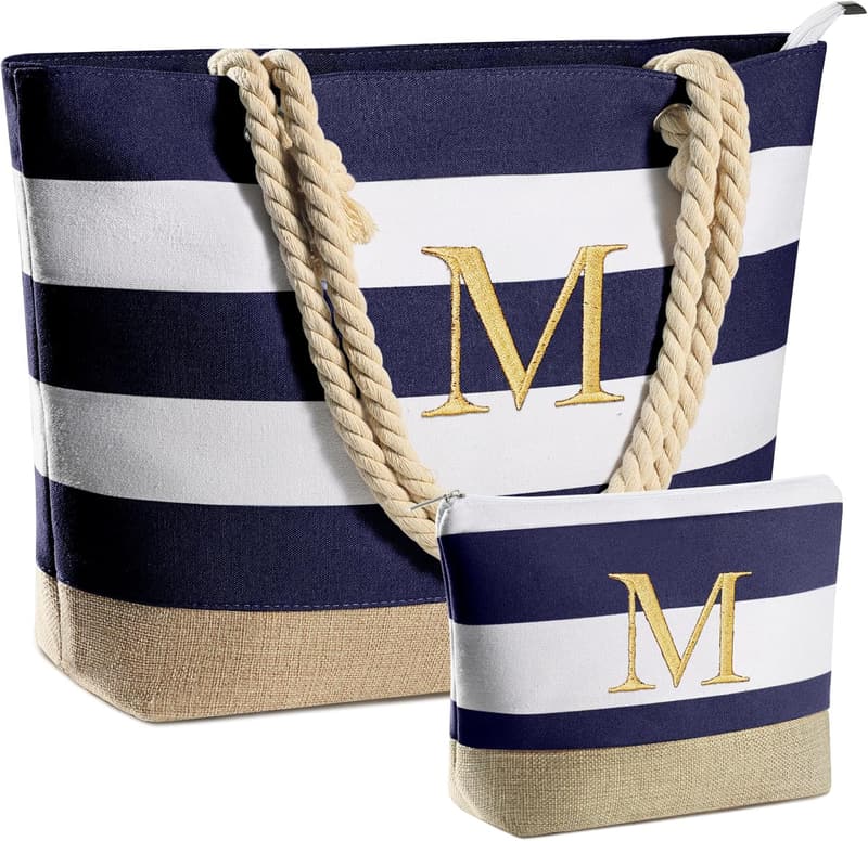 Women's Beach Tote - Waterproof Canvas Travel Bag