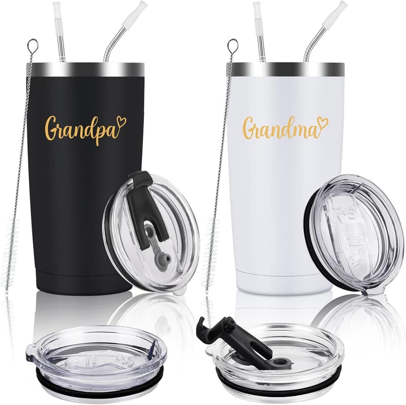Grandparents Travel Tumbler Set - Stainless Steel, 20oz