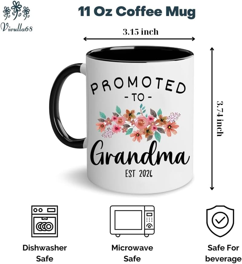 2026 Pregnancy Reveal Mug for First-Time Grandparents