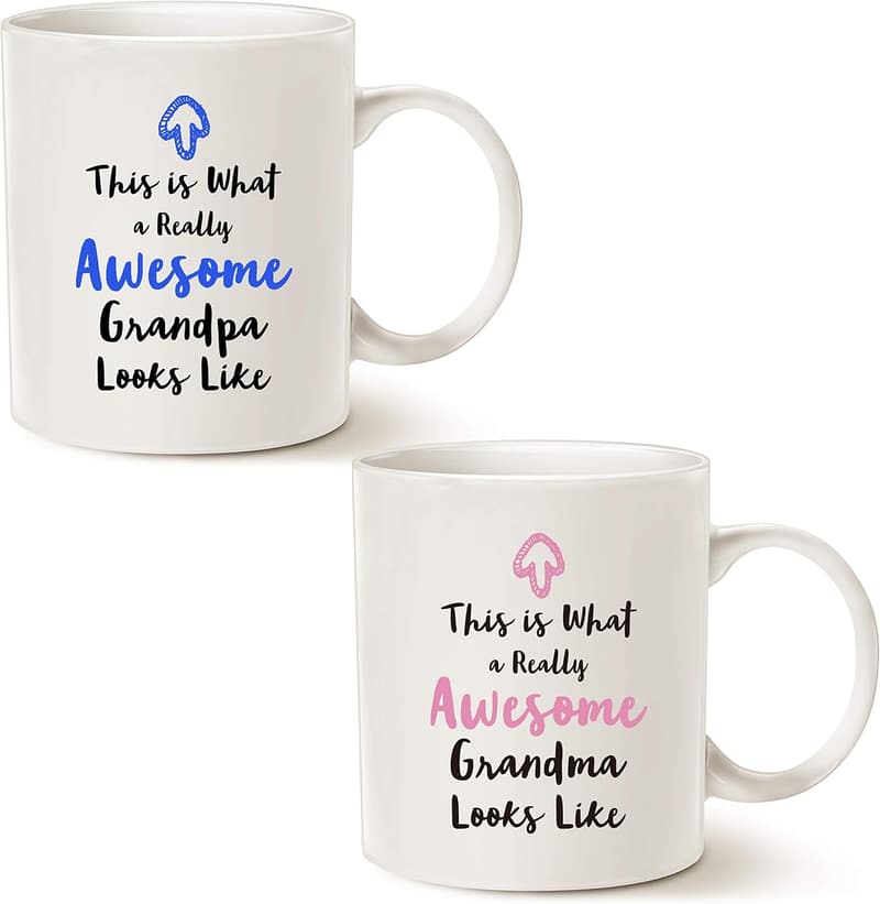 Grandparent Coffee Mugs Set – Awesome Grandma/Grandpa Design