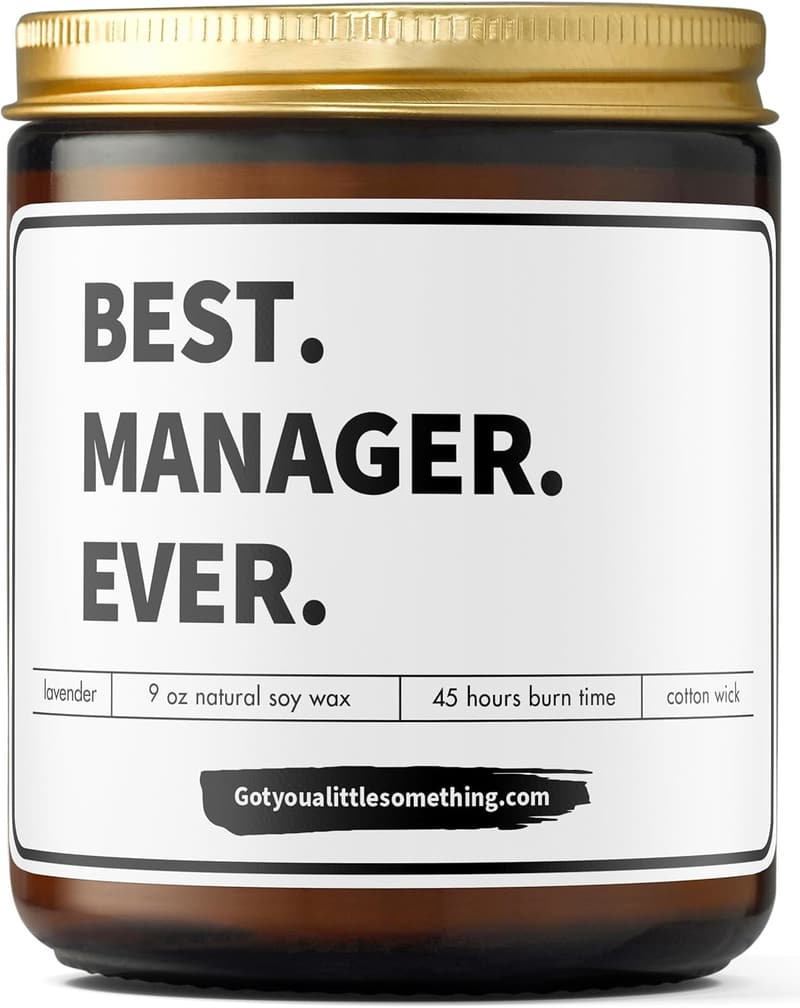 Manager Appreciation Lavender Vanilla Candle Gift for Bosses