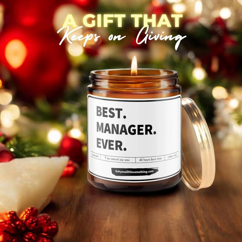 Manager Appreciation Lavender Vanilla Candle Gift for Bosses