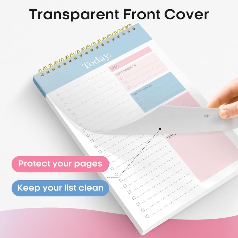 Undated Daily Planner To-Do List Notepad for Work and Home