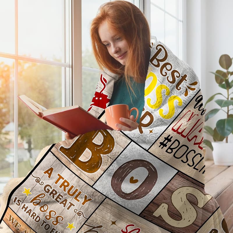 Boss's Day Flannel Blanket Gift for Him/Her - 60