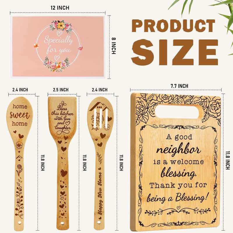 Welcome Neighbors Cutting Board Set - Thank You Gift