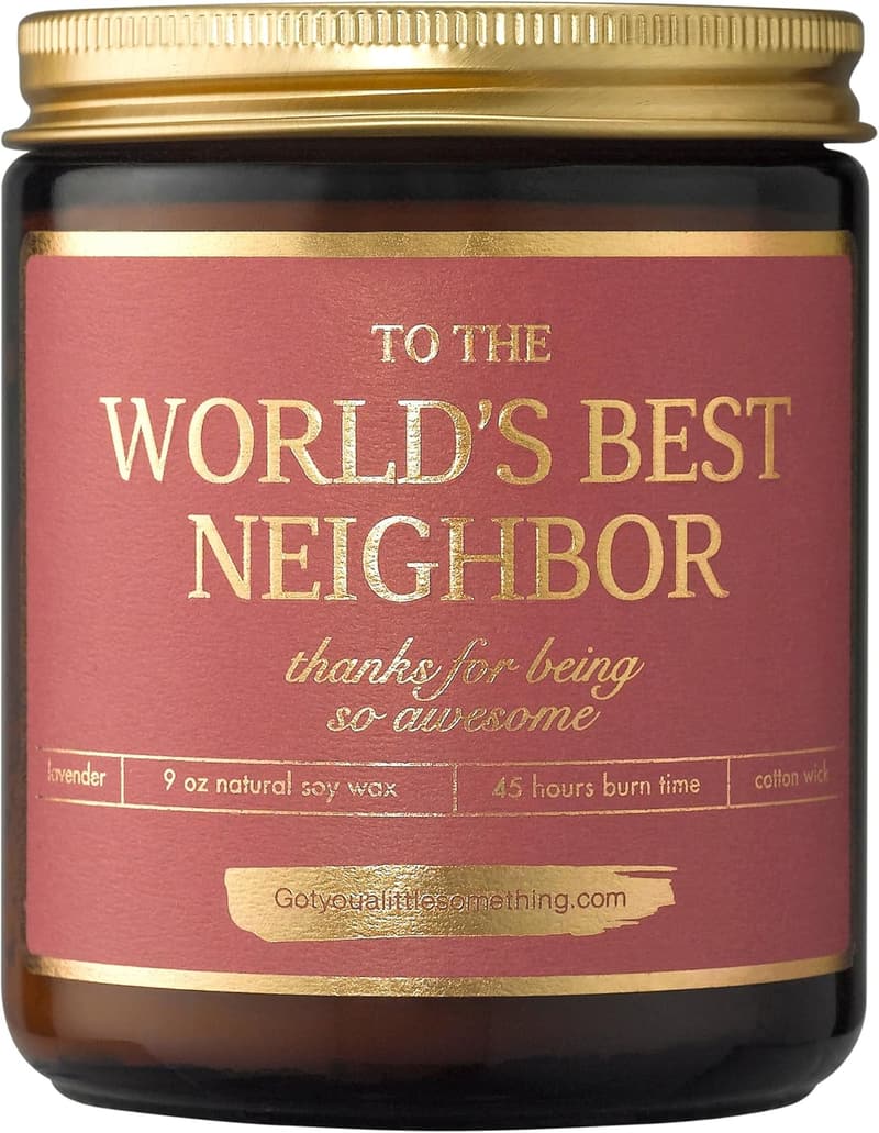 Lavender Soy Candle - Thoughtful Gift for Neighbors