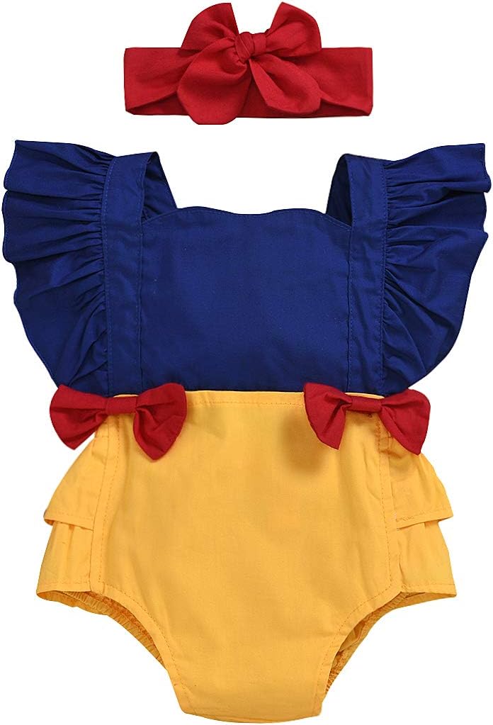 Summer Snow White Cosplay Romper for Baby Girls