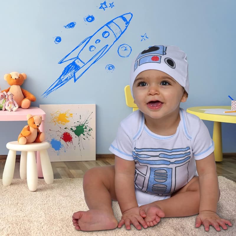 The Mandalorian Baby Cosplay Bodysuit & Hat Set for Infants