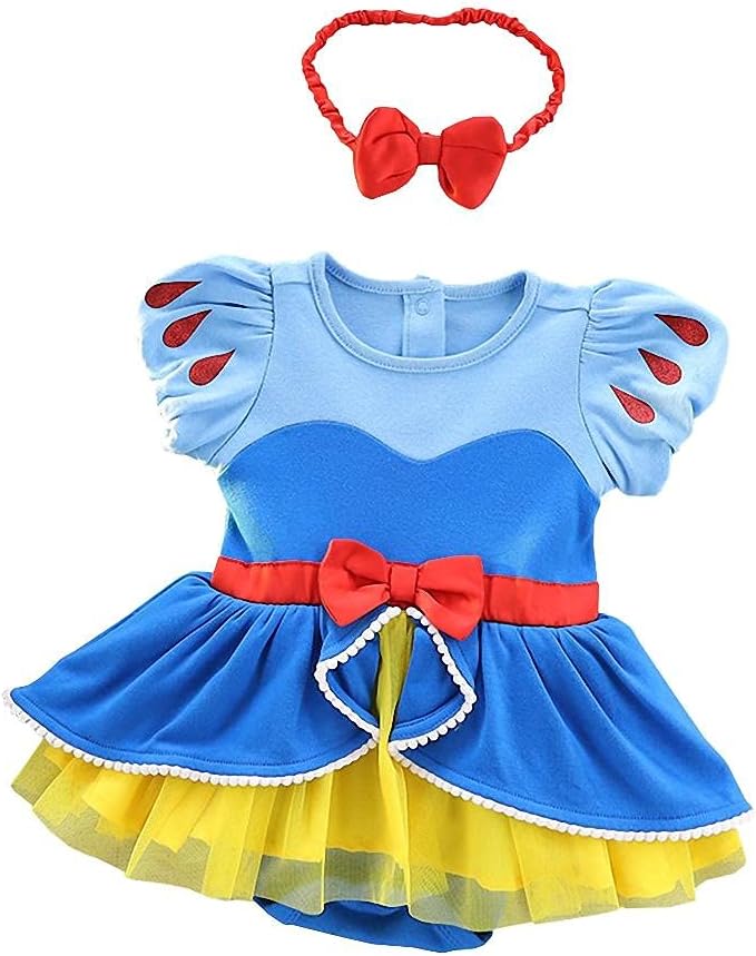 Baby Girl Dressy Daisy Princess Romper Costume with Headband
