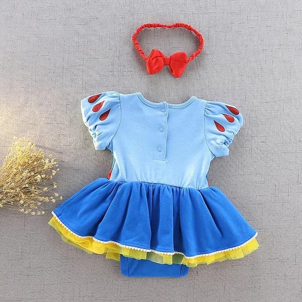 Baby Girl Dressy Daisy Princess Romper Costume with Headband