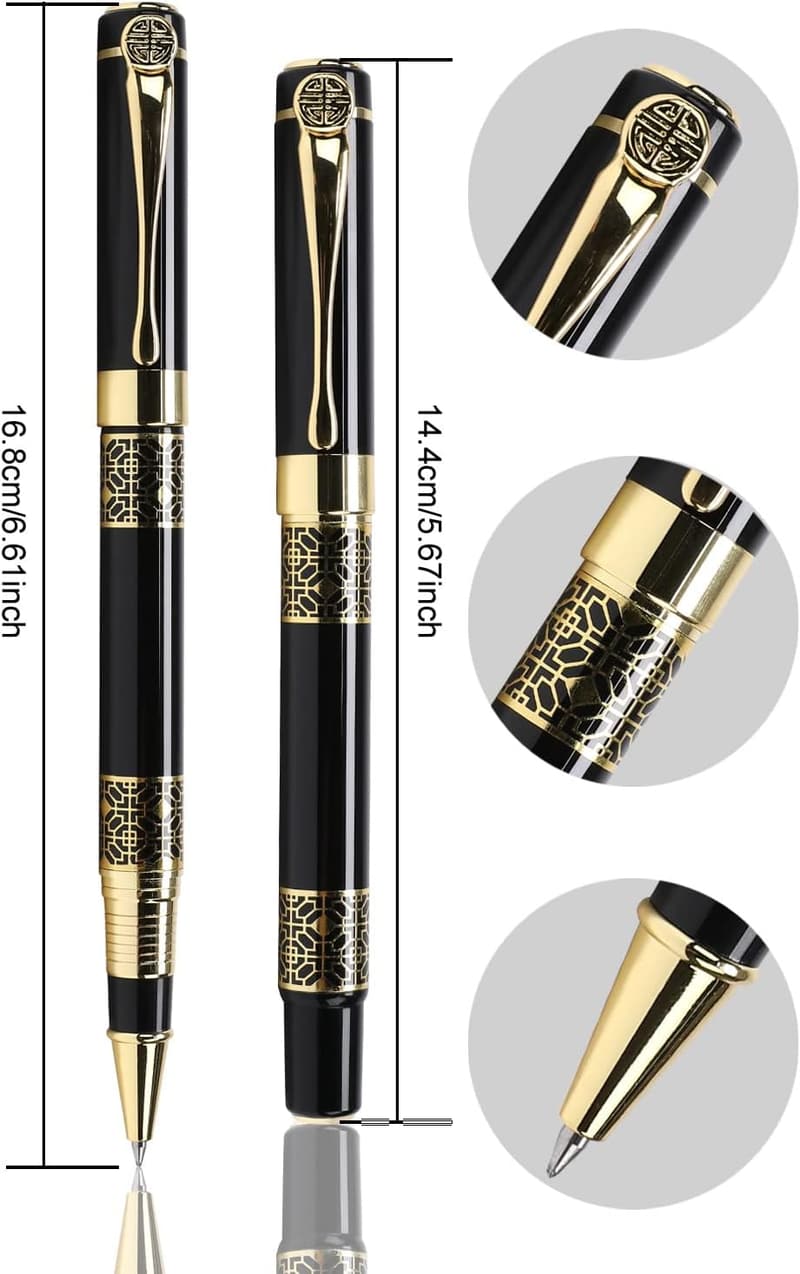 Luxury Ballpoint Pen Gift Set for Professionals (Black)