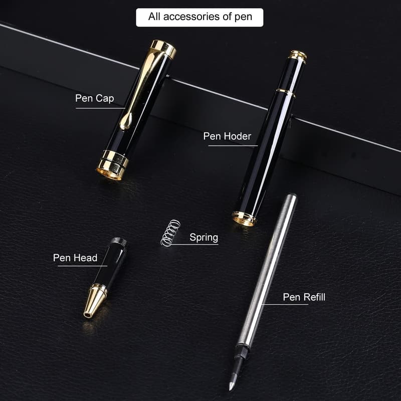 Luxury Ballpoint Pen Gift Set for Men & Women - Classy Black & Gold