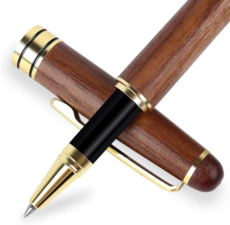 Luxury Walnut Ballpoint Pen Set for Executives - Gift Boxed