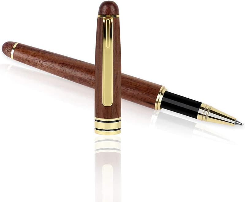 Luxury Walnut Ballpoint Pen Set for Executives - Gift Boxed