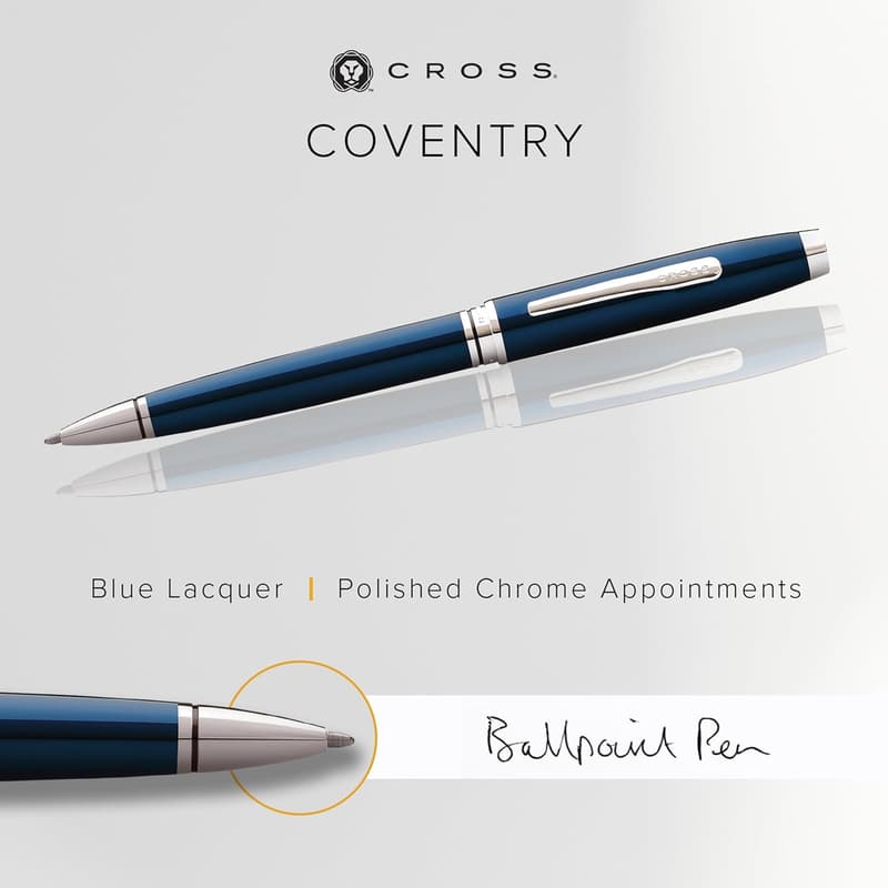 Coventry Blue Lacquer Ballpoint Pen