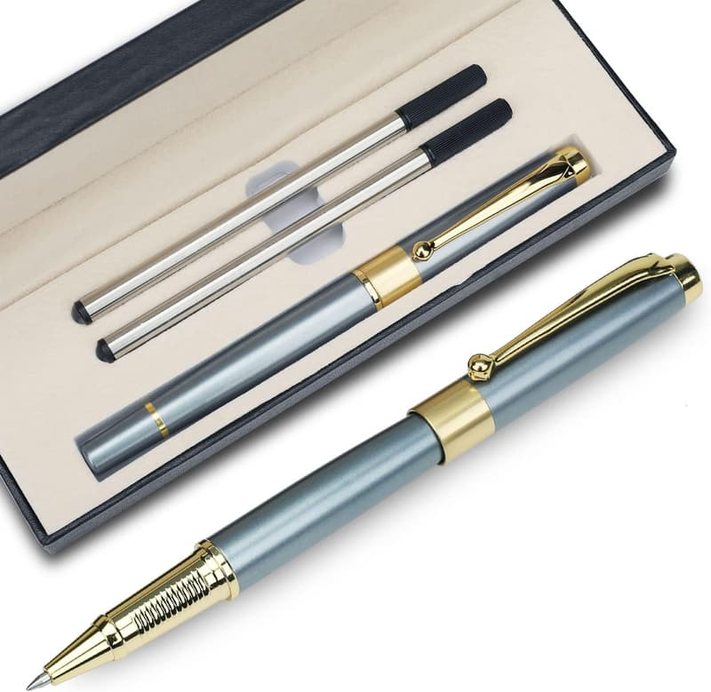 Luxury Ballpoint Pen Set for Men & Women, Blue, 0.5mm