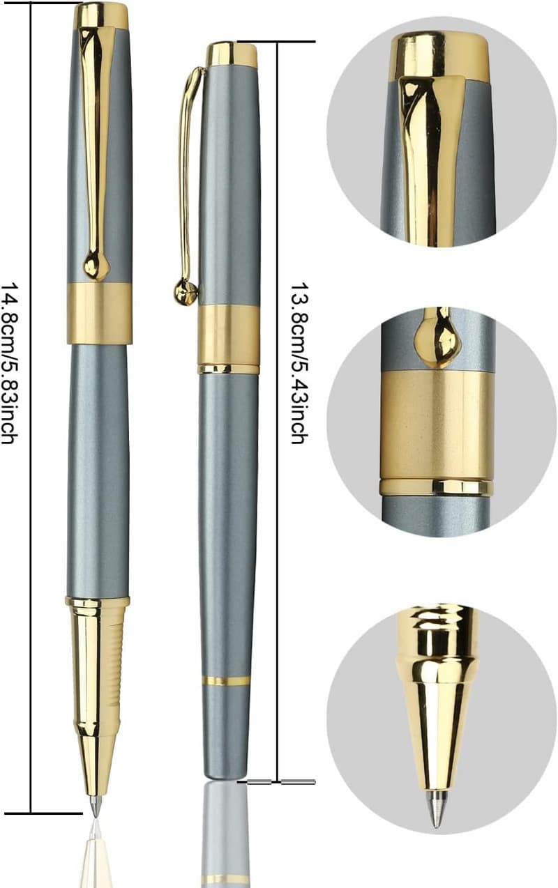 Luxury Ballpoint Pen Set for Men & Women, Blue, 0.5mm