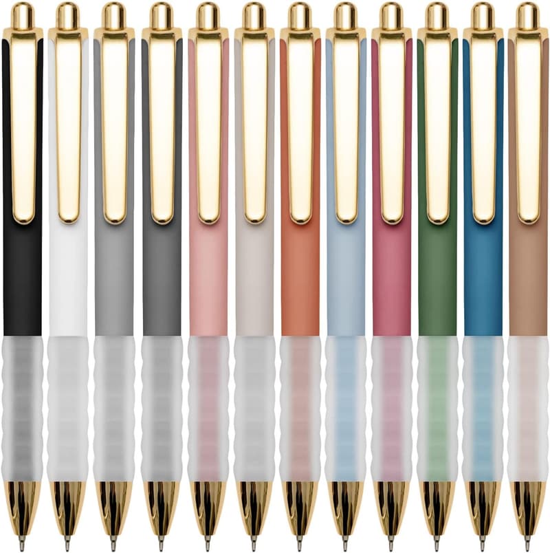 Black Medium Point Ballpoint Pen with Soft Grip for Men & Women