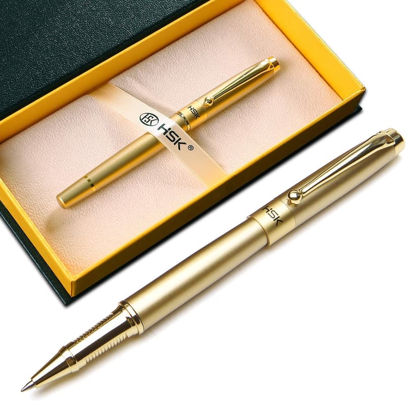 Luxury Black Ballpoint Pen Gift Set for Professionals (Gold)